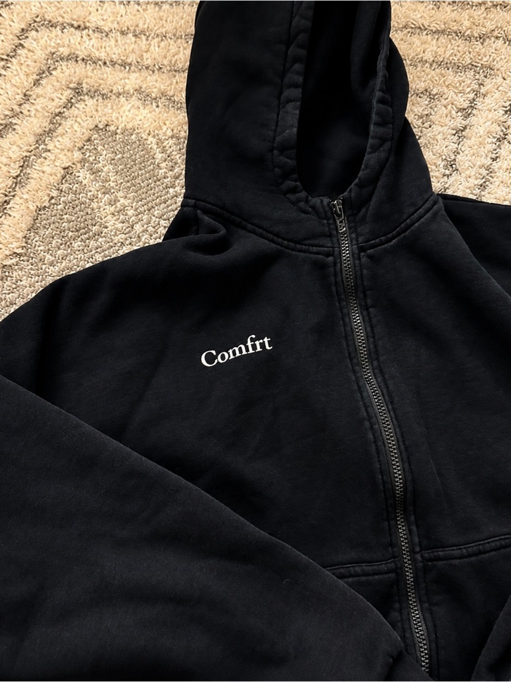 🖤 COMFRT 🖤 Zip Up Heavyweight Hug Stress Hoodie Sweater Unisex - Part of Set - Picture 3 of 10